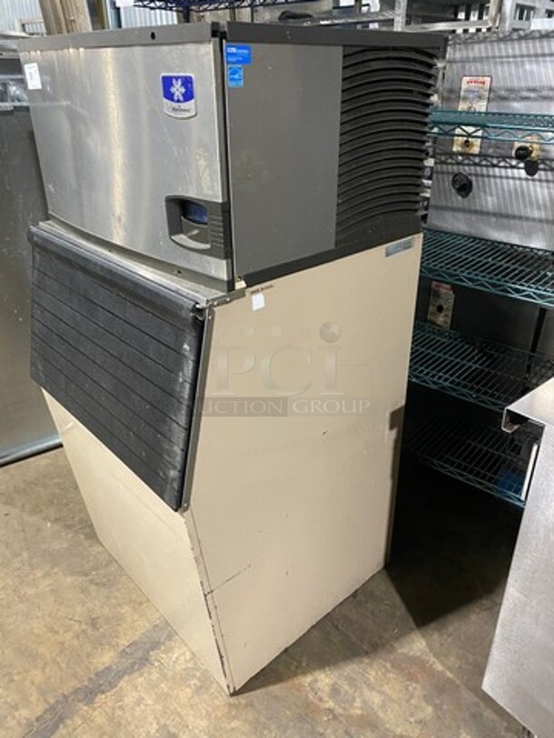 Manitowoc Commercial Ice Maker Machine! With Commercial Ice Bin! All Stainless Steel! Model: IY0304A161 SN: 1101024827 115V 60HZ 1 Phase - Image 2 of 9