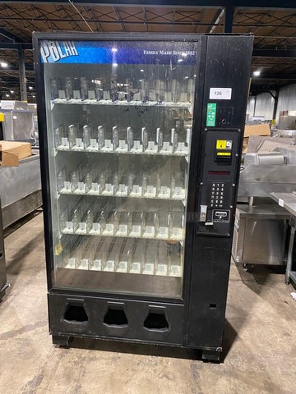 Dixie Narco Commercial Drink Vending Machine! With Bill And Coin Acceptor! Model: DN5591 SN: 82660028 120V 60HZ 1 Phase