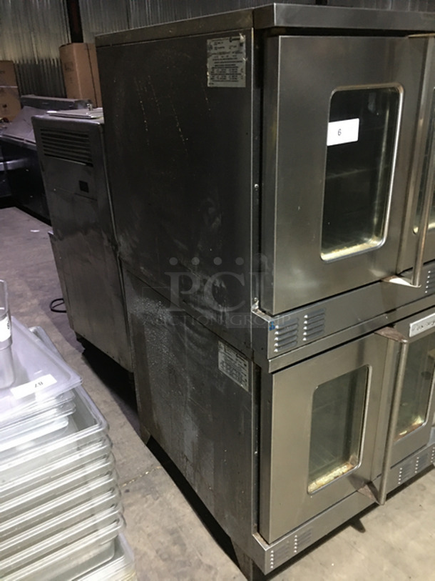 AMAZING! US Range Commercial Natural Gas Powered Double Deck Convection Oven! With Metal Oven Racks! With View Through Doors! All Stainless Steel! On Casters! Working When Removed! Model: SUMG100 SN: 1607100101506 - Image 2 of 10