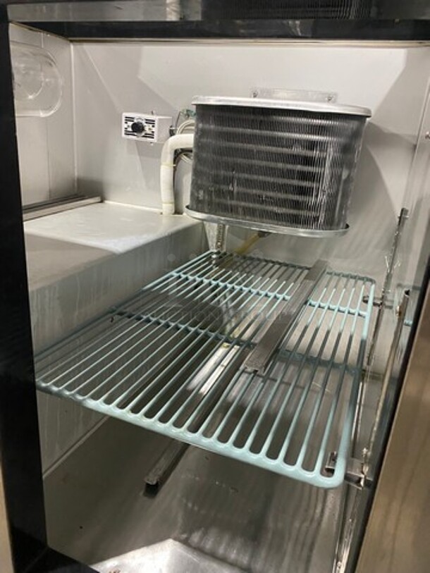 LATE MODEL! 2017 Leader Commercial Refrigerated Sandwich Prep Table! With 2 Door Underneath Storage Space! With Commercial Cutting Board! All Stainless Steel! On Casters! Model: LM36 SN: GA03M0902A 115V 60HZ 1 Phase - Image 6 of 9