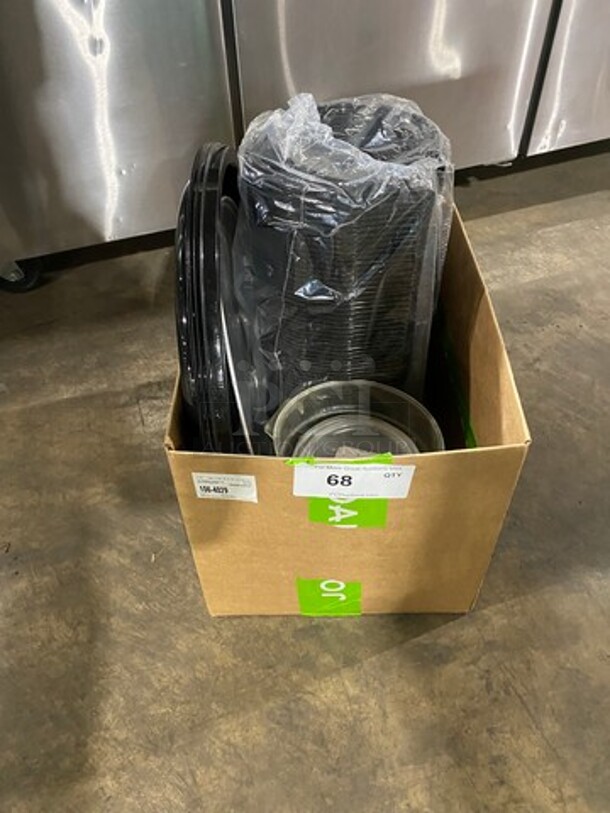 ALL ONE MONEY! MISCELLANEOUS! Assorted Size And Style Black Poly Food Containers! And More! - Image 1 of 4