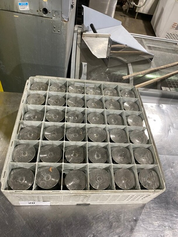 ALL ONE MONEY! Clear Glass Stemmed Drinking Glasses! Includes Poly Cup Crate! - Image 2 of 5