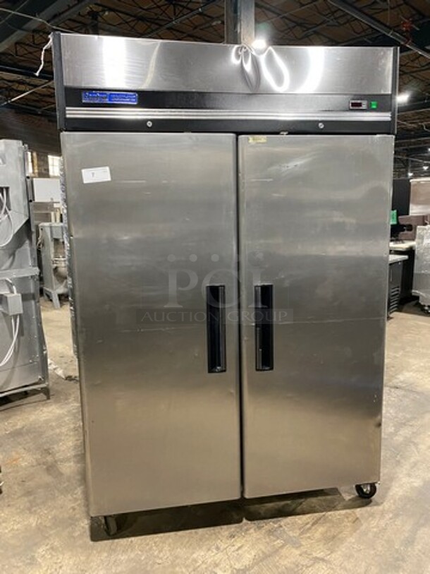 Central Commercial 2 Door Reach In Refrigerator! With Poly Coated Racks! All Stainless Steel! On Casters! Model: 69K032 SN: 440211 115V 60HZ 1 Phase - Image 1 of 10