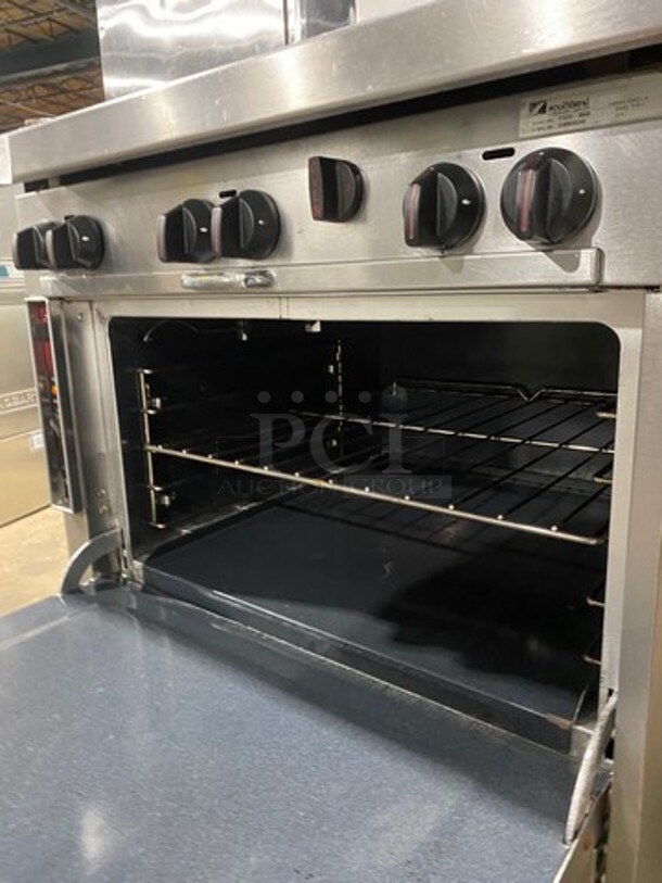 Southbend Commercial Natural Gas Powered 6 Burner Stove! With Raised Back Splash! With Oven Underneath! All Stainless Steel! On Casters! - Image 7 of 11