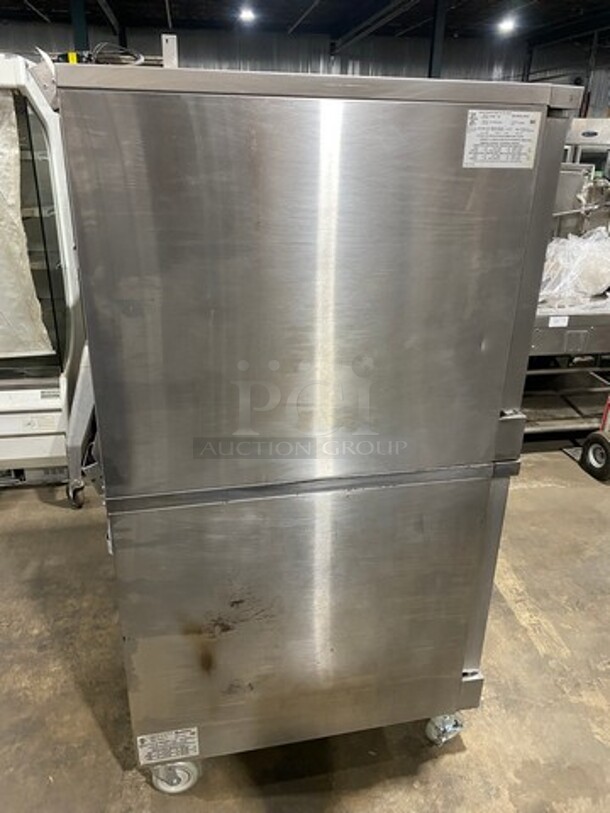 BEAUTIFUL! LATE MODEL! US Range/Garland Double Stacked Natural Gas Powered Heavy Duty Commercial Convection Oven! With View Through Doors! Model SUMG100 Serial 1911100101567! On Commercial Casters! 2 X Your Bid Makes One Unit! - Image 3 of 9