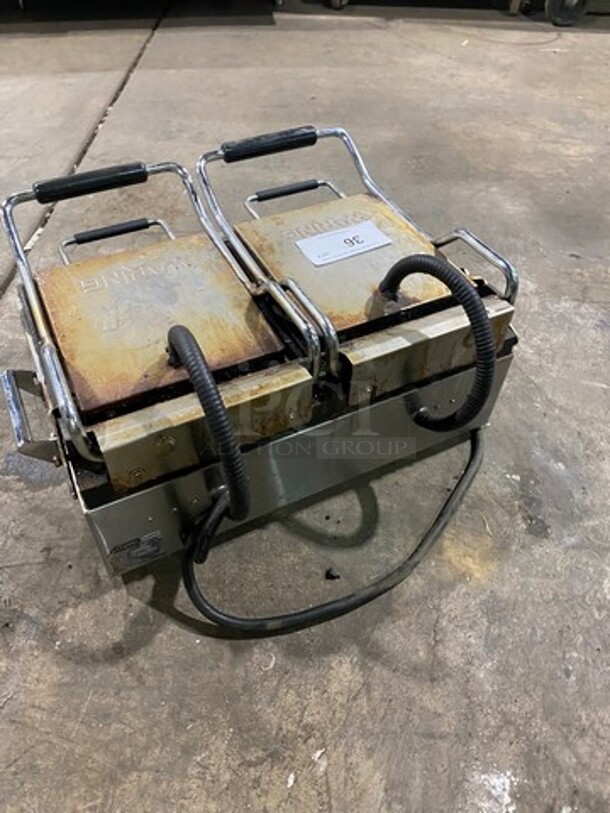 Waring Commercial Countertop Panini/Sandwich Supremo Grill! All Stainless Steel! Press With Flat Surface! Model: WFG300 SN: 160912 240V - Image 4 of 8