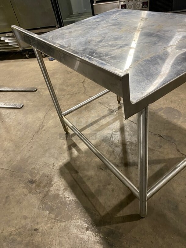 Stafford-Smith Heavy Duty Stainless Steel Open Base Worktable With Raised Back Splash! - Image 3 of 7