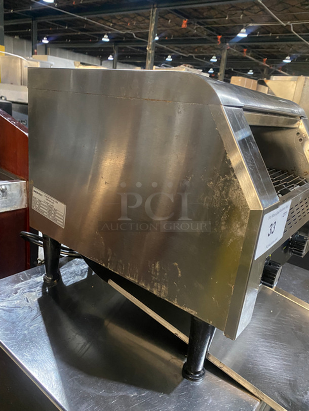 Hebvest Commercial Countertop Electric Powered Conveyor Toaster Oven! All Stainless Steel! On Small Legs! Model: CT02HD SN: C852105020UC37W 120V 60HZ 1 Phase - Image 2 of 8