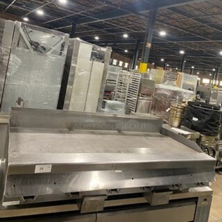 BEAUTIFUL! Garland Commercial Countertop Natural Gas Powered Flat Griddle! With Back & Side Splashes! All Stainless Steel! 