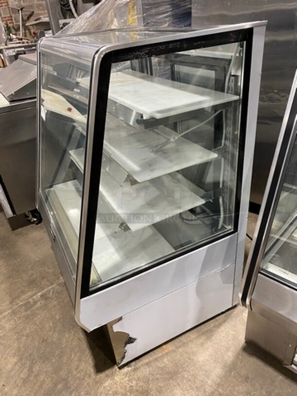 LATE MODEL! 2016 Cool Tech Commercial Bakery Case Merchandiser! With Slanted Front Glass! With Stainless Steel Shelves! With Rear Access Doors! WORKING WHEN REMOVED! Model: CMPH36HB SN: 16852 120V 60HZ - Image 3 of 8