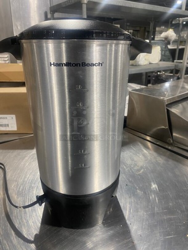 Hamilton Beach Countertop Electric Powered Coffee Urn! Stainless Steel Body! - Image 3 of 10