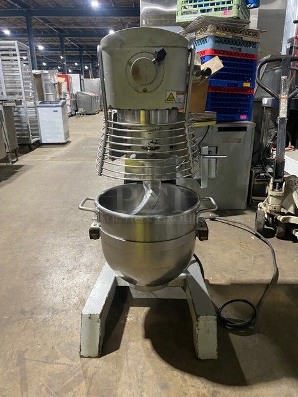 Omcan Commercial Floor Style 30 Quart Planetary Dough Mixer! With Bowl & Bowl Guard! With Dough Hook! Model SP300A Serial 1310300814! 110V 1Phase! Was Working When Removed! - Image 1 of 9
