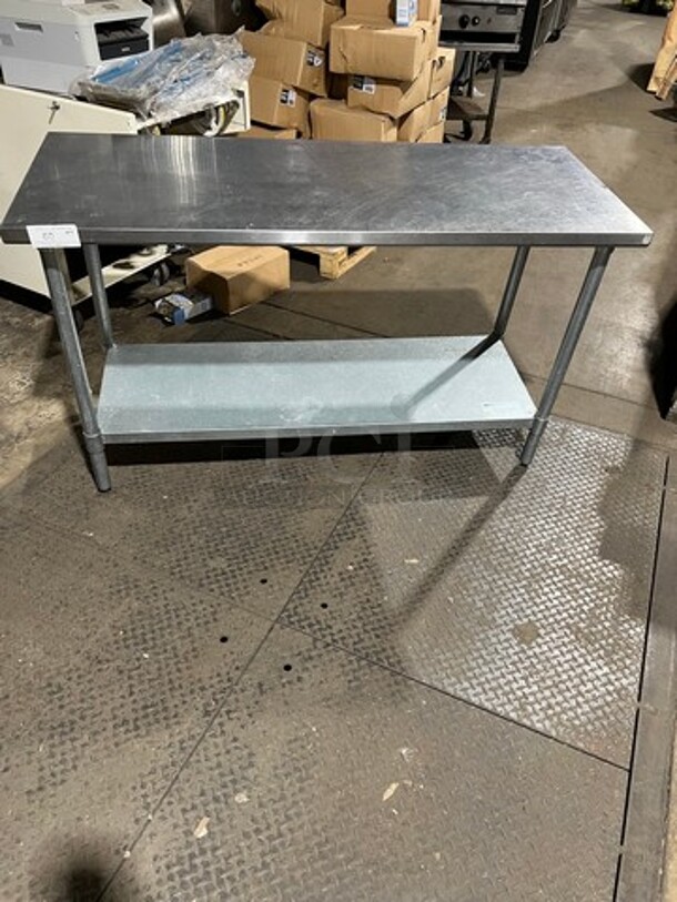 Eagle Solid Stainless Steel Work Top/ Prep Table! With Storage Space Underneath! On Legs! Model: ET2460B SN: 1003232091