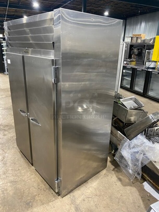 AWESOME! TRAULSEN Commercial Two Section Reach In Freezer! With Built In Pan Rack! All Stainless Steel! (2) Solid Doors! Model 1RLT232NUT 115V/60Hz/1 Phase - Image 2 of 9
