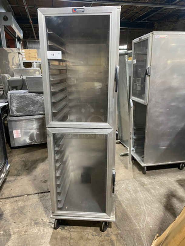 Lockwood Commercial Enclosed Pan Transport Rack! All Stainless Steel! With Split View Through Doors! On Casters! Model: CA72RR18L