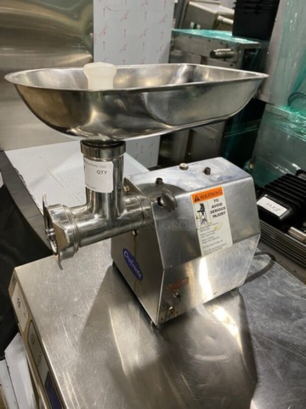 Chefmate Commercial Countertop Electric Powered Meat Grinder! All Stainless Steel! Model: CC12 115V 60HZ 1 Phase - Image 2 of 9