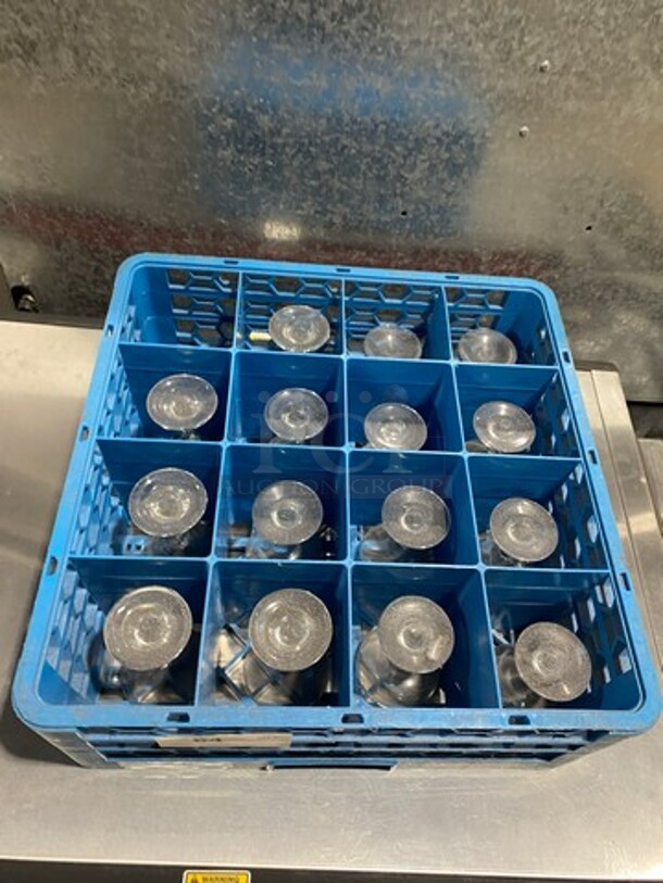 ALL ONE MONEY! Clear Glass Stemmed Martini Glasses! Includes Poly Cup Crate! - Image 2 of 5