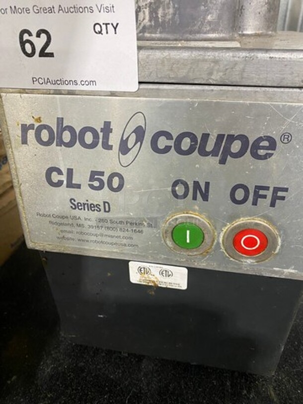 Robot Coupe Commercial Countertop Food Processor/Chopper Machine! All Stainless Steel! Model: CL50 SN: 3150137303X04 120V 60HZ 1 Phase - Image 7 of 10