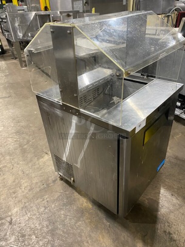 Turbo Air Refrigerated Salad Bar Island! Single Door Storage Space Underneath! All Stainless Steel! Model: MST28711S SN: MS2T902301 115V - Image 2 of 8