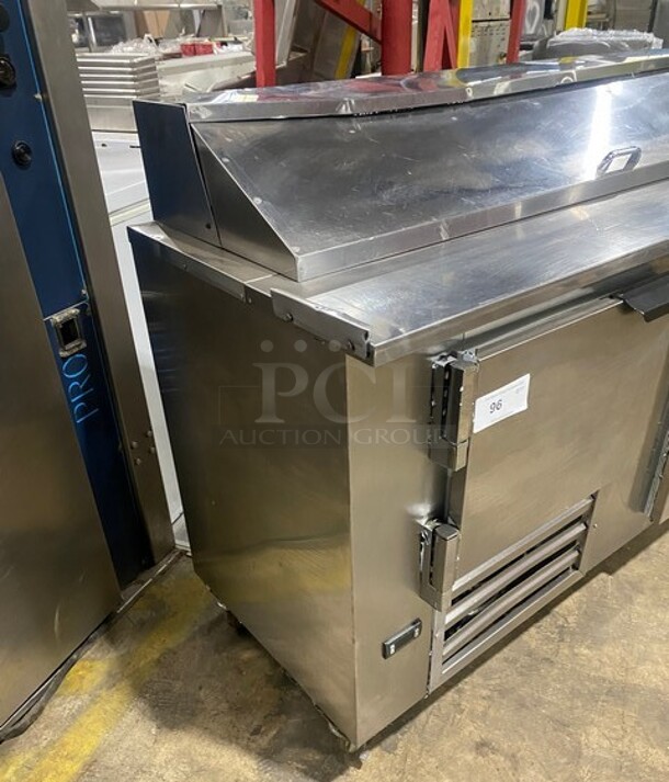 Cool Tech Commercial Refrigerated Sandwich Prep Table! With 2 Door Storage Space Underneath! All Stainless Steel! On Casters! Model: CUST60BM SN: 025719 120V 60HZ 1 Phase - Image 2 of 9