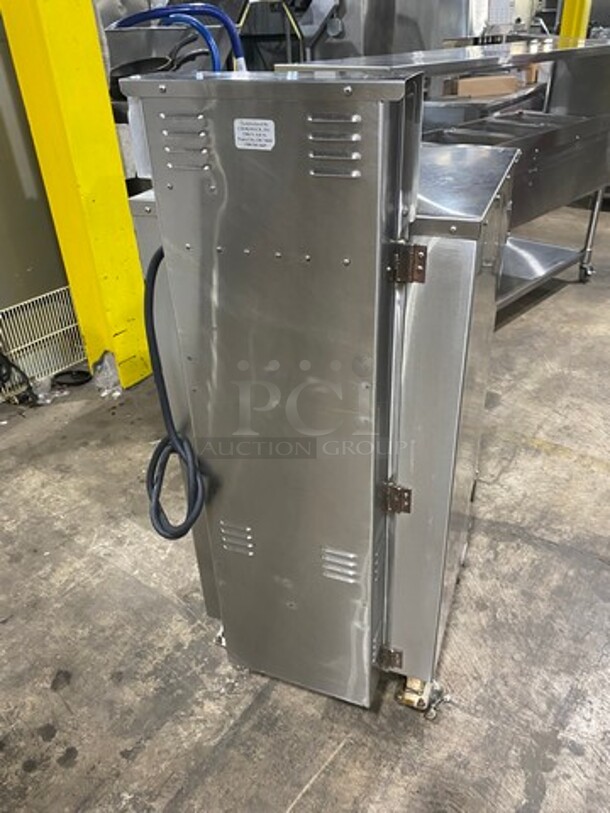 CookShack Commercial Single Door Electric Powered Smoker! All Stainless Steel! On Casters! - Image 3 of 8