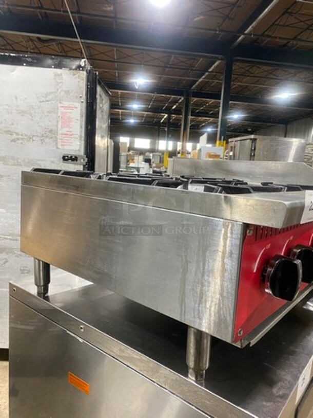 Avantco Commercial Countertop Natural Gas Powered 4 Burner Range! All Stainless Steel! On Small Legs! - Image 2 of 9