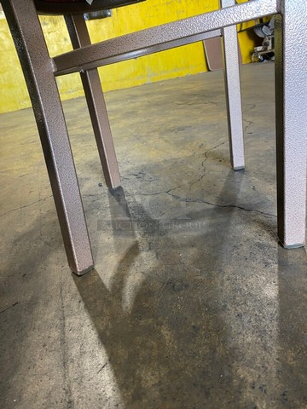 Red Cushioned Chairs! With Brown Metal Body! 5x Your Bid! - Image 6 of 7