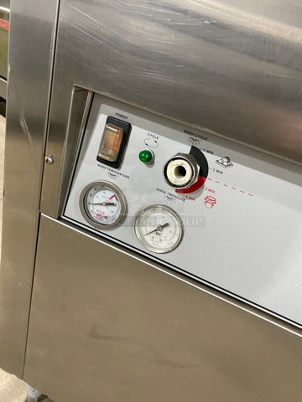 Champion Commercial Pass-Through Dishwasher Machine! All Stainless Steel! On Legs! Model: DHBT SN: D11038937! 208/240V 60HZ 3 Phase! - Image 6 of 8