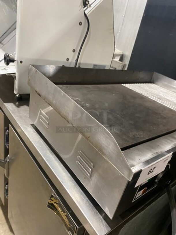 Commercial Countertop Flat And Grooved Grill Combo! With Back And Side Splashes! All Stainless Steel! - Image 2 of 10