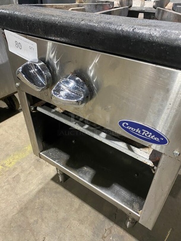 LATE MODEL! 2022 Cook Rite Commercial Countertop Gas Powered Single Burner Stock Pot Range! Stainless Steel! On Small Legs!  - Image 6 of 9