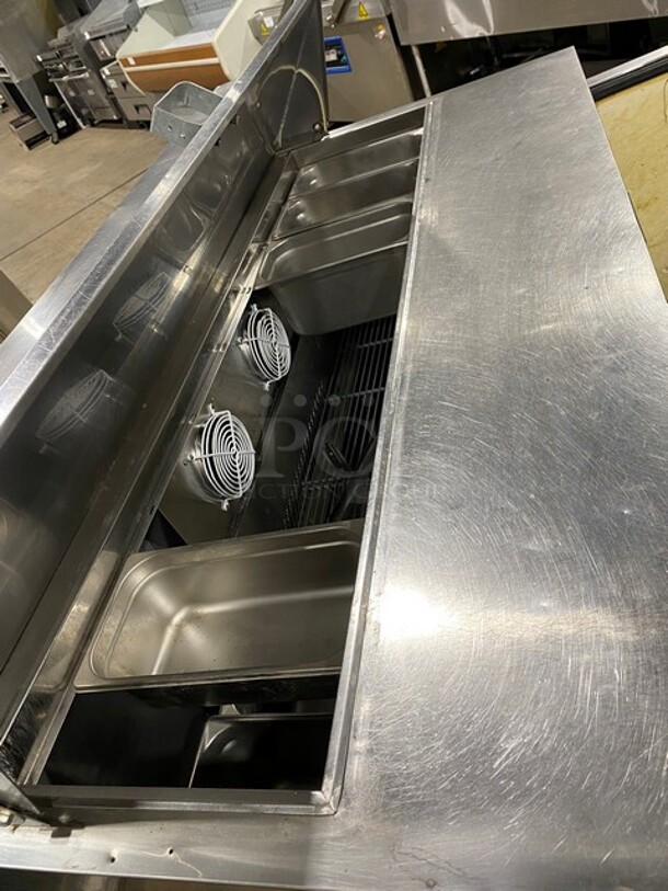 Atosa Commercial Refrigerated Sandwich Prep Table! With 2 Door Underneath Storage Space! Poly Coated Racks! All Stainless Steel! On Casters! Model: MSF8303 SN: MSF8303151119C4014 - Image 7 of 11