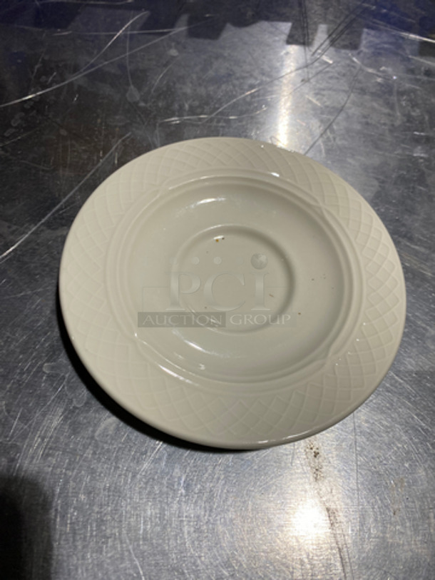 ALL ONE MONEY! Homer Laughlin White Ceramic Plates! Includes Black Poly Crate! - Image 3 of 6
