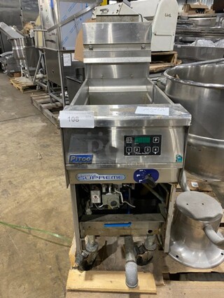 Pitco Solstice Supreme Stainless Steel Commercial Floor Style Pasta Cooker With Digital Control! On Legs! MODEL SSPE14
