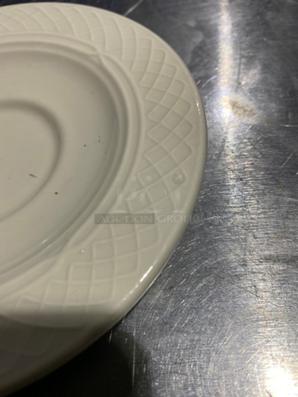 ALL ONE MONEY! Homer Laughlin White Ceramic Plates! Includes Black Poly Crate! - Image 4 of 6