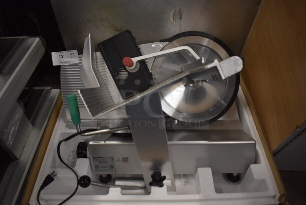 2018 Bizerba GSP H Stainless Steel Commercial Countertop Meat Slicer. 120 Volts, 1 Phase. 24x29x24. Tested and Working!