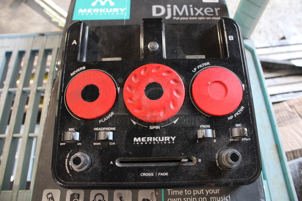 IN ORIGINAL BOX! Merkury Model MI-IS2510 DJ Mixer. 8x7.5x2