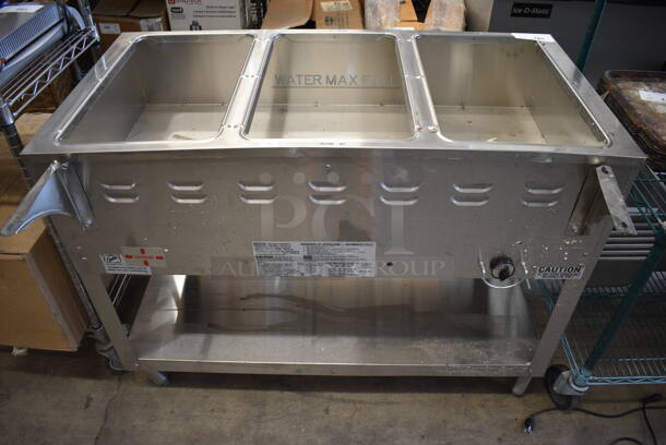 Duke Model WB303P M Stainless Steel Gas Powered Steam Table w/ Under Shelf. 45x30x34