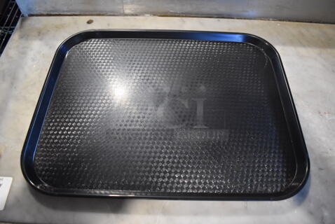 12 BRAND NEW IN BOX! Cambro 1418FF110 Black Poly Food Trays. 18x14x1. 12 Times Your Bid!