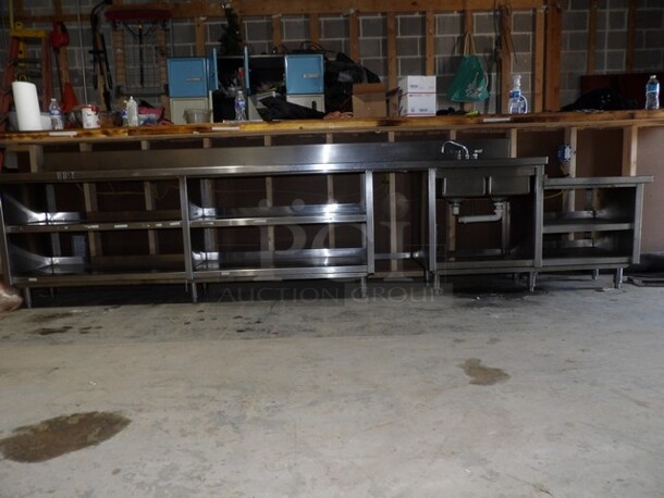 Under Bar Prep/Serve Station W/2-Bay Dish Sink and Drain Board - Image 4 of 4