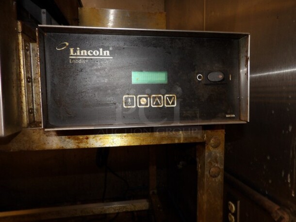 Lincoln Enodis Stainless Express Conveyor Pizza Oven on Wheels, Natural Gas, Single Deck, Single Conveyor, Front Load TESTED AND WORKING  - Image 4 of 5