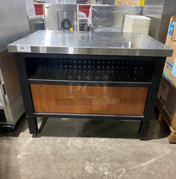 NICE! Wood Top Counter Prep Table! - Image 1 of 7