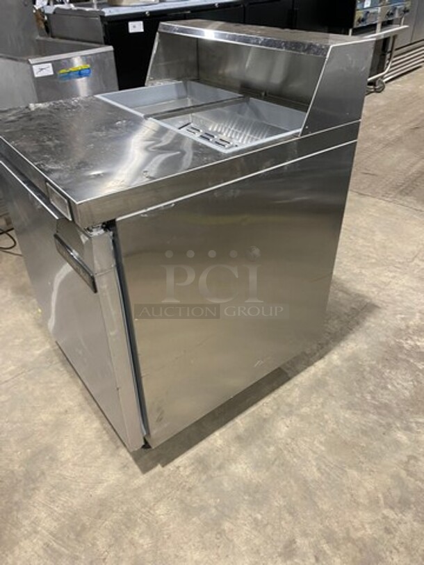 Continental Commercial Refrigerated Sandwich Prep Table! With Single Door Storage Space Underneath! All Stainless Steel! On Casters! Model: SW278 SN: 158B0875 115V 60HZ 1 Phase - Image 3 of 9