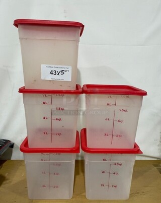 Cambro 8QT Cam Square Food Container! MODEL 8SFSPP! 5X Your Bid!