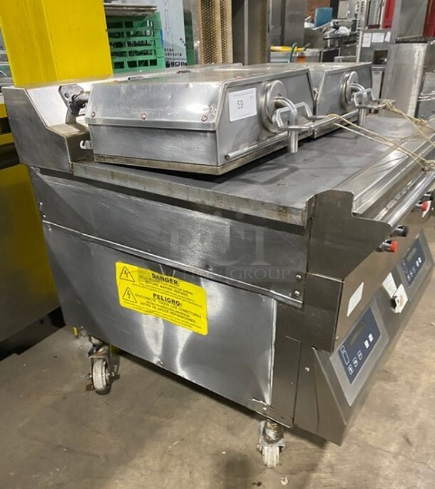 Garland Commercial Electric Powered Dual Sided Press Griddle! All Stainless Steel! On Casters! - Image 2 of 9