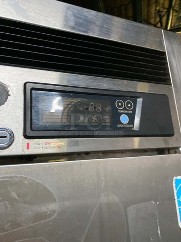 Turbo Air Commercial Single Door Reach In Cooler! With Poly Coated Racks! All Stainless Steel! On Casters! Model: MSR23NM 110/120V 60HZ 1 Phase - Image 8 of 9