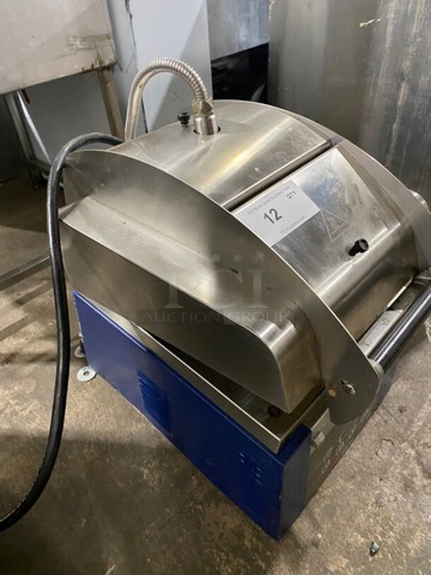 LATE MODEL! 2017 Electrolux Commercial Countertop Electric Powered Panini Flat Press! With Digital Controls! Stainless Steel Body! On Small Legs! Model: HSPPA1 SN: 70410034 208V 60HZ 1 Phase! Working When Removed!  - Image 3 of 9