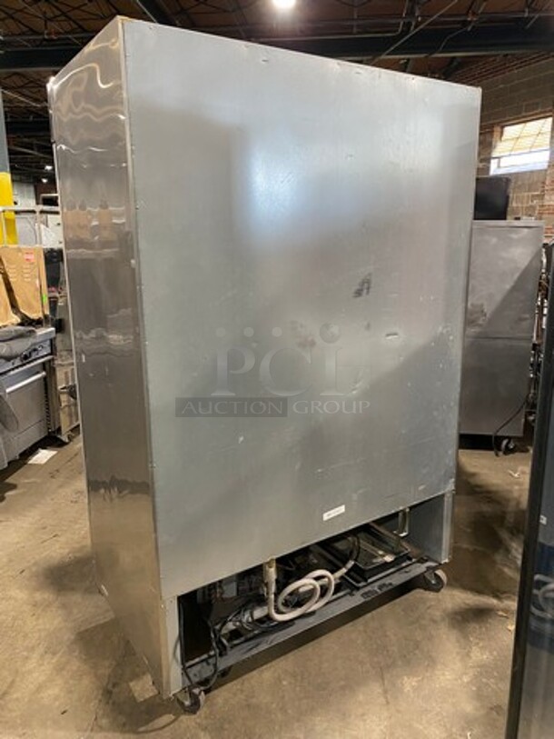 TURBO AIR- Digital Control 2 Glass Door Reach In Refrigerator! Stainless Steel!  On Commercial Casters! Model MSR-49G-2 115V/60Hz/1 Phase! On Casters!  - Image 3 of 9