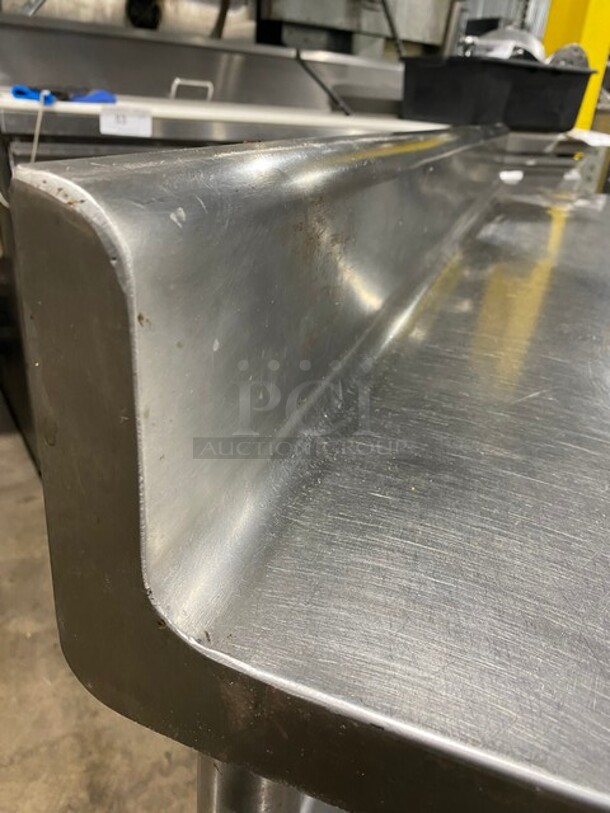 WOW! All Stainless Steel Work/Prep Table! With Backsplash! With Underneath Storage Space! On Legs! - Image 5 of 7