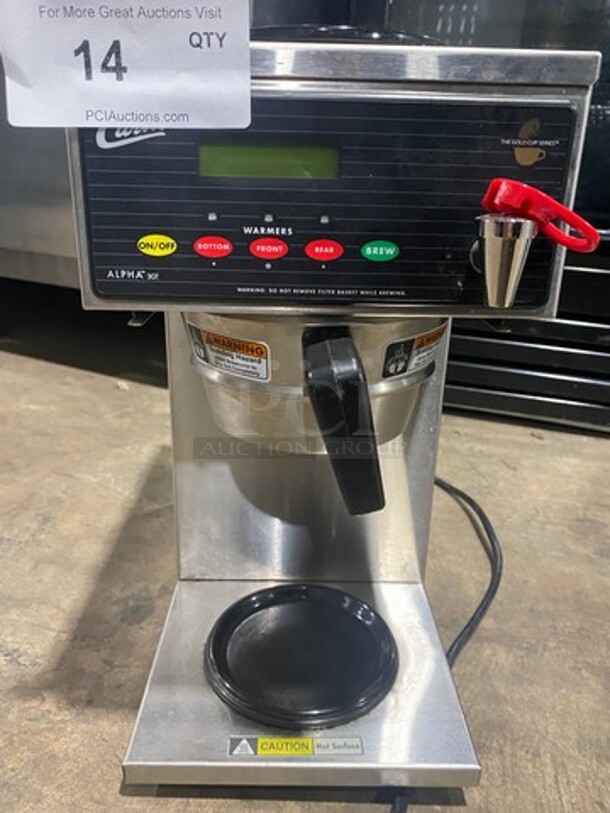Curtis Commercial Countertop Coffee Brewing Machine! With Hot Water Line! 3 Coffee Pot Warmer! Stainless Steel Body! Gold Cup Series! Model: ALP3GT63A000 SN: 14452996 120V 60HZ 1 Phase - Image 8 of 9