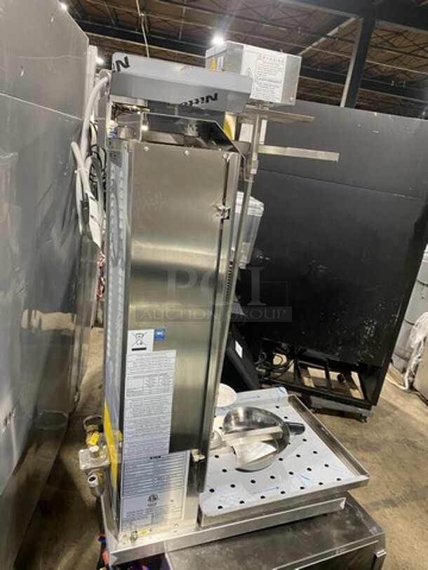 NEW NEVER USED! LATE MODEL 2022 INOKSAN Natural Gas Powered 4 Burner Gyro Doner Kebab Machine! Model PDG104MN Serial 420000032432!  - Image 4 of 10